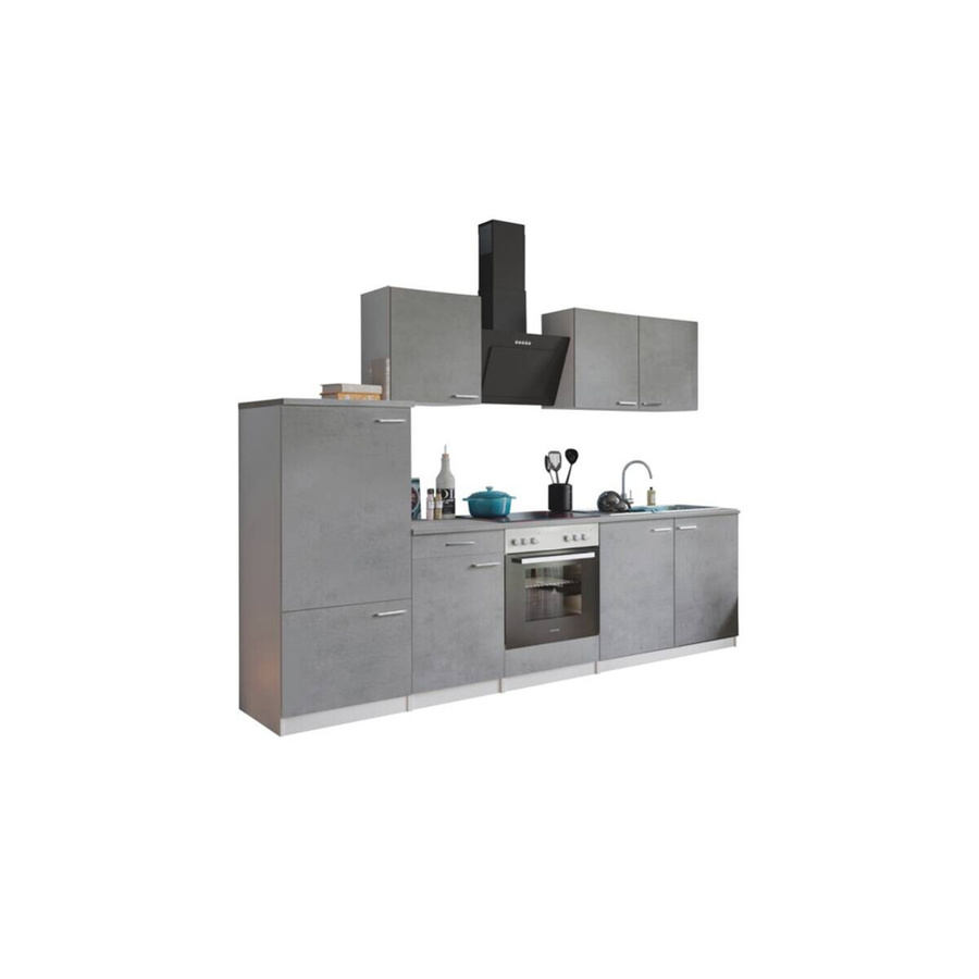 Respekta Küchenblock Malia modern in Beton Optik Grau mit Soft-Close-Türen und Schubladen B/H/T: 270 x 200 x 60 cm - Bild 2