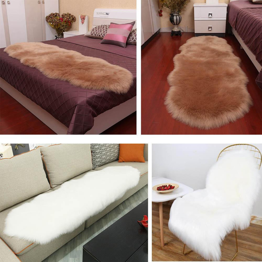 Yiran Furniture Plüsch-Teppich für Wohnzimmer und Schlafzimmer, waschbarer Samt-Teppich, B/B: 40 x 60 cm - Bild 3