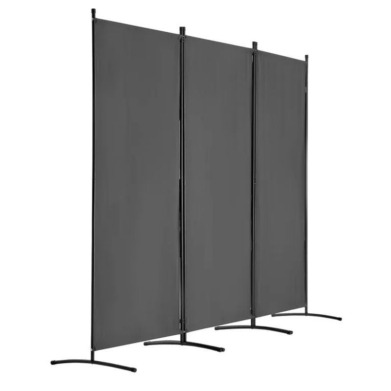 Buying Solutions MB Raumteiler mit 3 Paneelen aus Metall und Textil in Grau, freistehend und minimalistisch - Bild 10