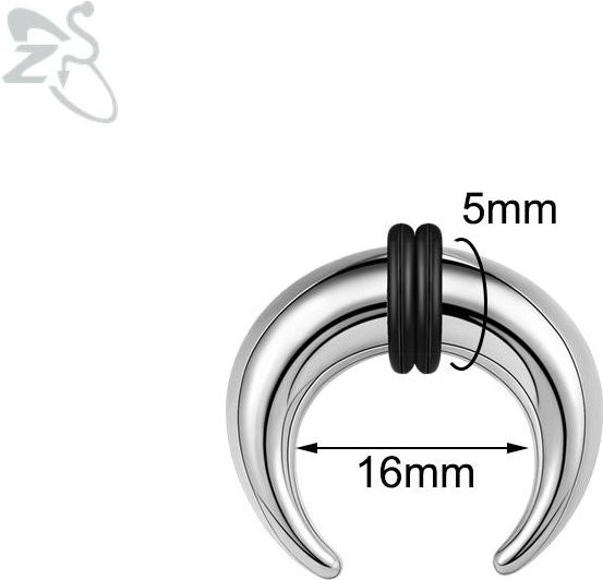 ZS Nasenring Edelstahl, Silber, Herren - Bild 1
