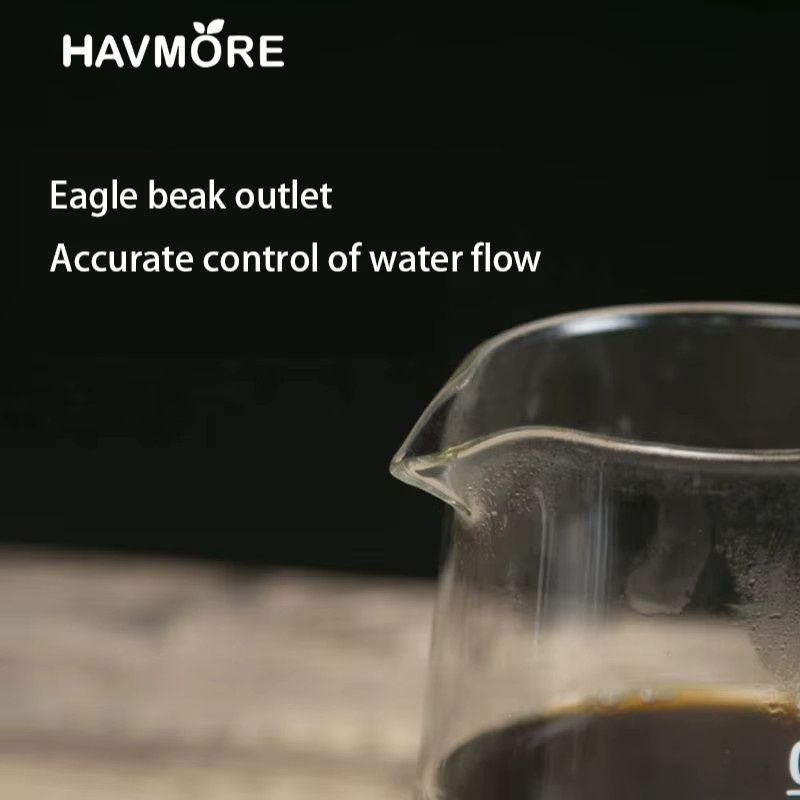 HAVMORE Glas-Tropfkaffeemaschine und Teekessel mit Holzdeckel in Transparent - Bild 6