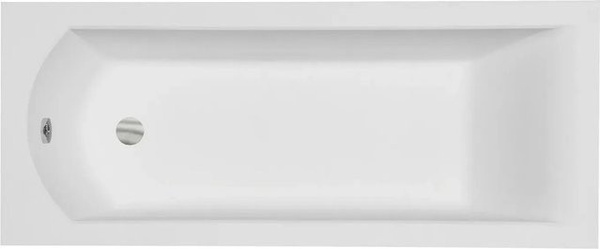 Bad Land Badewanne SHEA Rechteck aus Acryl in Weiß oder Schwarz inklusive Styroporverkleidung, Bambus Badewannenablage und KODI Kopfstütze, B/T: 160 x 70 cm