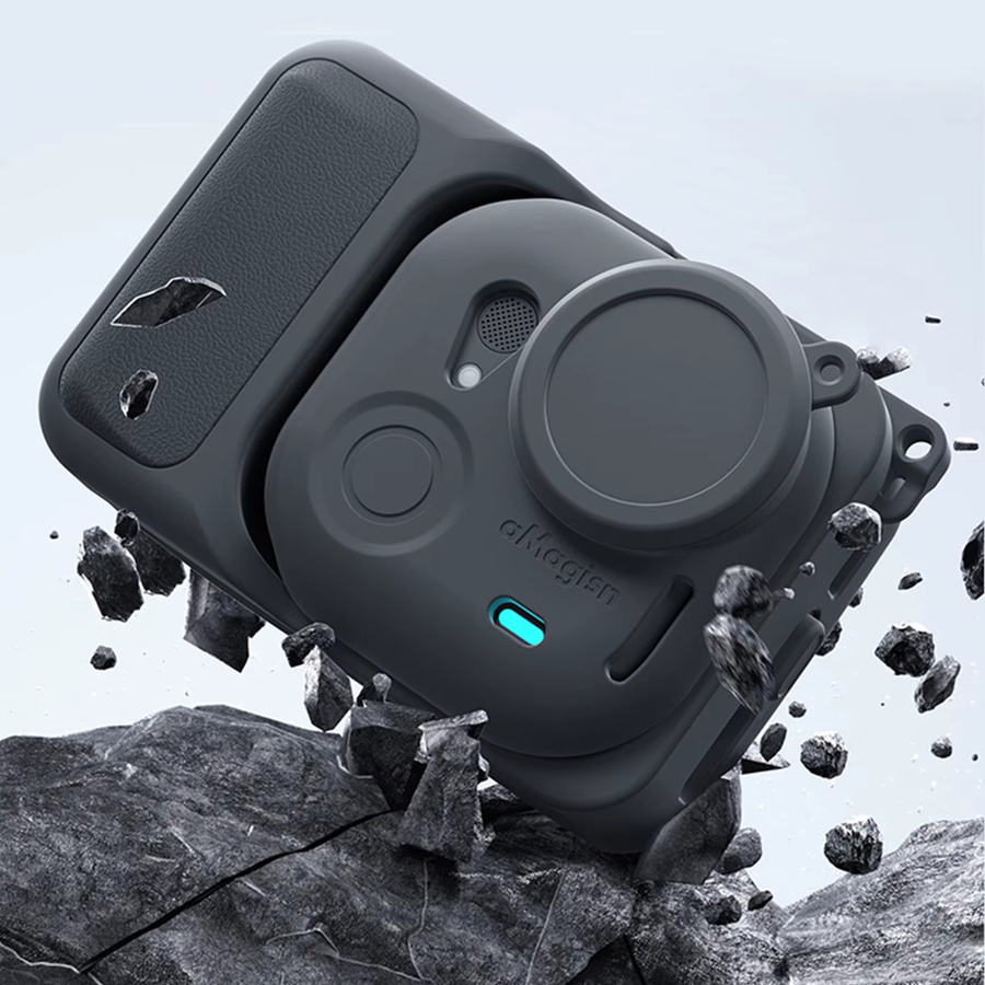 Insta360 GO Ultra Silikon-Schutzhülle mit Objektivdeckel und Tragetasche in Schwarz - Bild 2