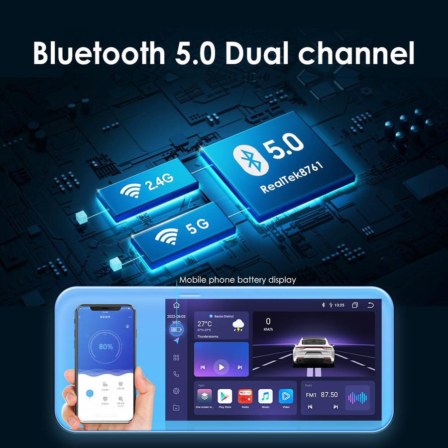 Hizpo Android Autoradio mit 7 Zoll Display, 2GB RAM, 32GB Speicher, GPS, Wi-Fi und 4G Unterstützung in Schwarz - Bild 5