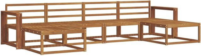 vidaXL Outdoor-Sofagarnitur 6-teilig aus Massivholz Akazie in Natur Braun - Bild 1