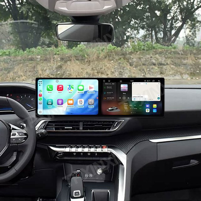 TPXINXIN Dual Screen Android Carplay Autoradio mit GPS und Multimedia-Player für Peugeot 4008 5008 (2016 bis 2022), 11,5 Zoll, Schwarz - Bild 1