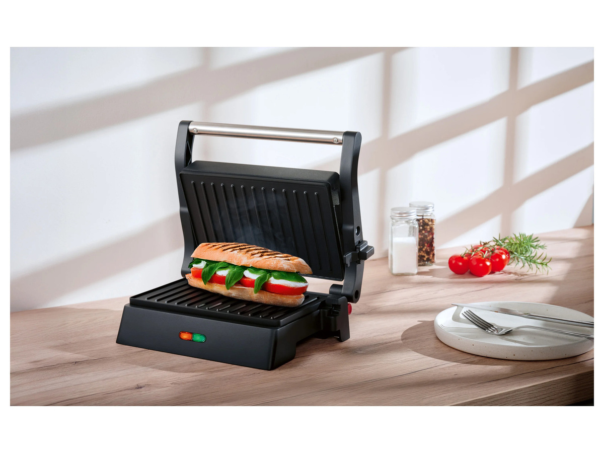 SILVERCREST Mini-Kontaktgrill in Schwarz mit Spülmaschinengeeigneten Teilen - Bild 2