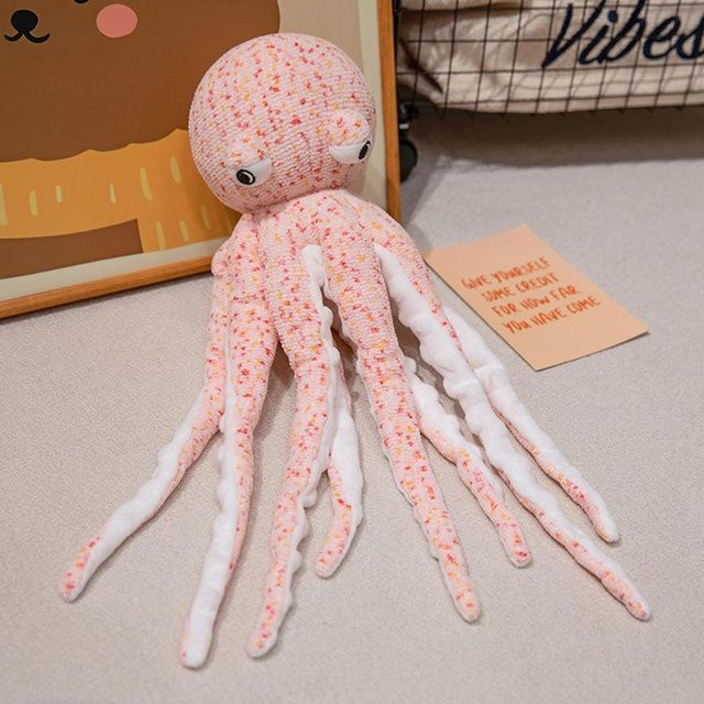 Wucifang Bags Riesiger Oktopus Plüschtier, Gelb Rosa, Meerestiere - Bild 1