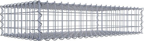 Gabiona Spiralgabionenkorb aus Stahl in Silberfarben, B/T/H: 100 x 50 x 20 cm - Bild 1