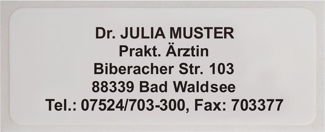Namensaufkleber Schrifttyp A Moderne Hausfrau in Schwarz oder Weiß - Bild 1