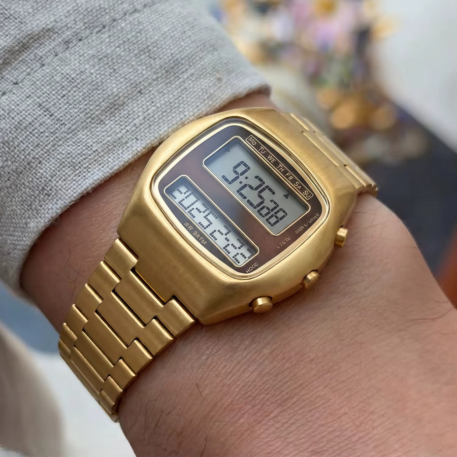 CILOA Digitaluhr, Quarz, Edelstahl, Gold, Herren - Bild 2