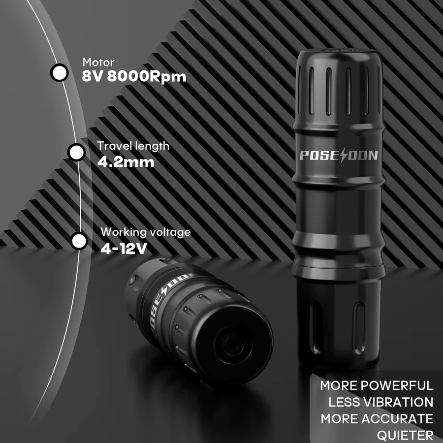 Poseidon Tattoo Kit V6, Schwarz - Bild 2