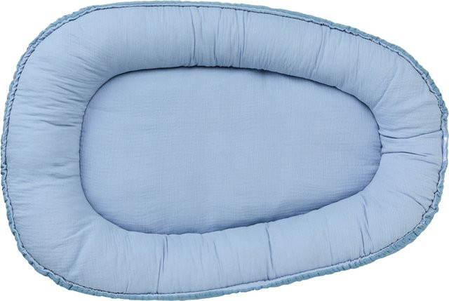Bornino Home Kuschelnest Musselin für Babys, Blau, B/T/H: 80 x 55 cm - Bild 1