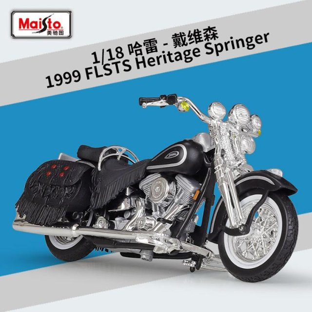 Maisto Harley 1999 Flsts Heritage Springer, Motorradmodell, 1:18, Metall, ab 18 Jahre - Bild 1