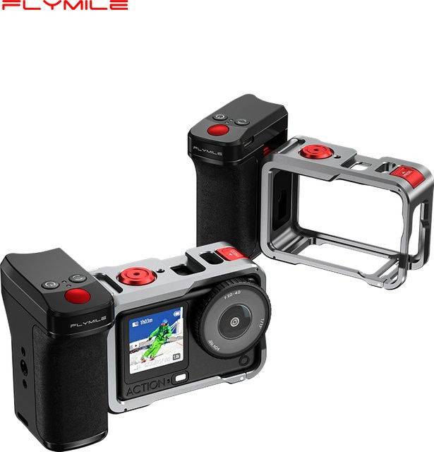 Flymile Action 5 Pro Street Grip Griffhalterung mit Bluetooth-Fernbedienung und Auslöseknopf für DJI OSMO Action 4 - Bild 1