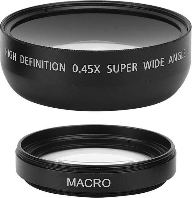 JSR-1155 Advanced 49mm 0.45x Weitwinkel-Makroobjektiv in Grau für Kameras mit 49mm Durchmesser - Bild 1