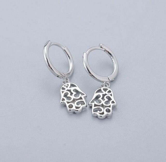 Ohrringe Creolen 925 Silber, Damen - Bild 1