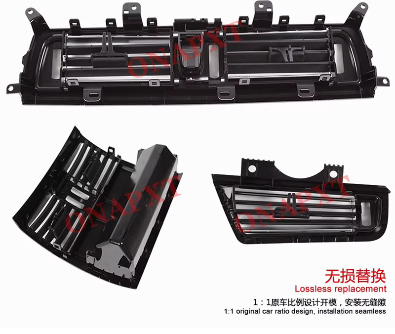 ONAPXT Klavierlack Zierleisten Set in Schwarz für BMW 5er F10 F11 F18 520i 525i 528i 530i für Konsole, Grill, Dashboard und Klimaanlage - Bild 6