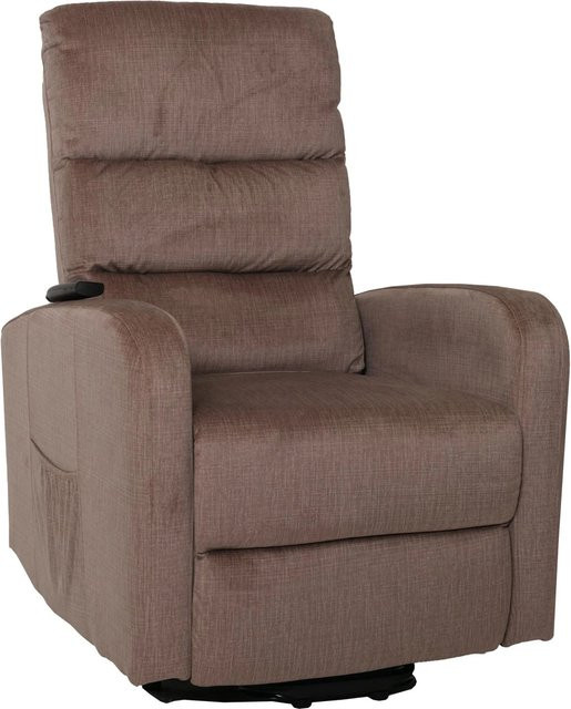 MCW Fernsehsessel K62 mit elektrischer Aufstehhilfe und Liegefunktion, Chenille, Braun, Metallgestell - Bild 2