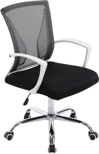 TPFLiving Bürostuhl Trail Two mit atmungsaktivem Netzbezug und Armlehnen in Schwarz, B/T/H: 56,5 x 59,0 x 136,0 cm - Bild 1