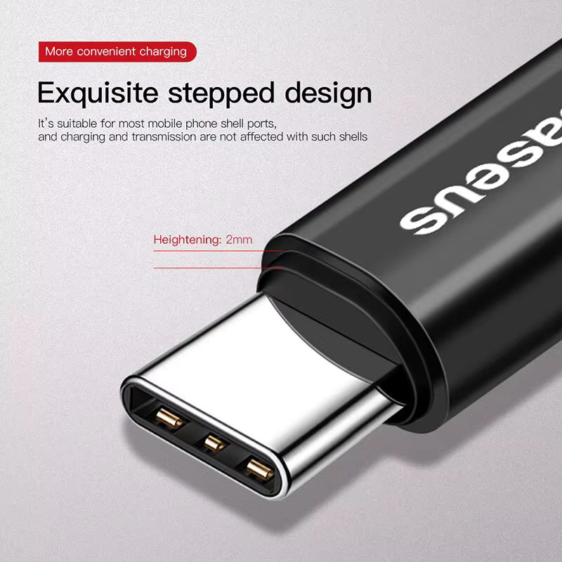 Baseus USB-C Schnellladekabel mit Teleskop-Federfunktion für Samsung und Xiaomi in Schwarz - Bild 5