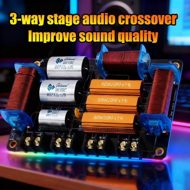 WMAT 3-Wege-Bühnen-Audio-Crossover für 8-15 Zoll Lautsprecher in Multicolour für Heim-Performance und KTV - Bild 1
