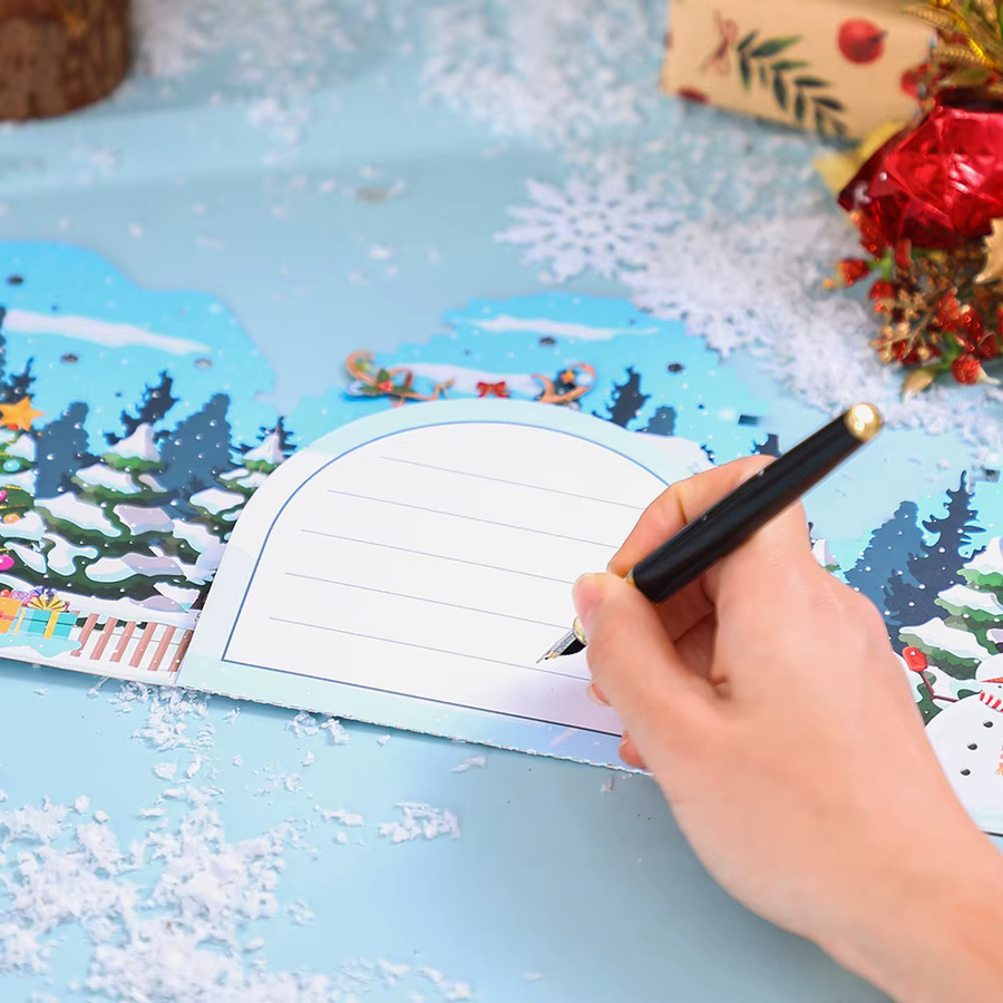 Opjoys Weihnachts-Rentier-Popup-Karte aus Papier in Mehrfarbig - Bild 2