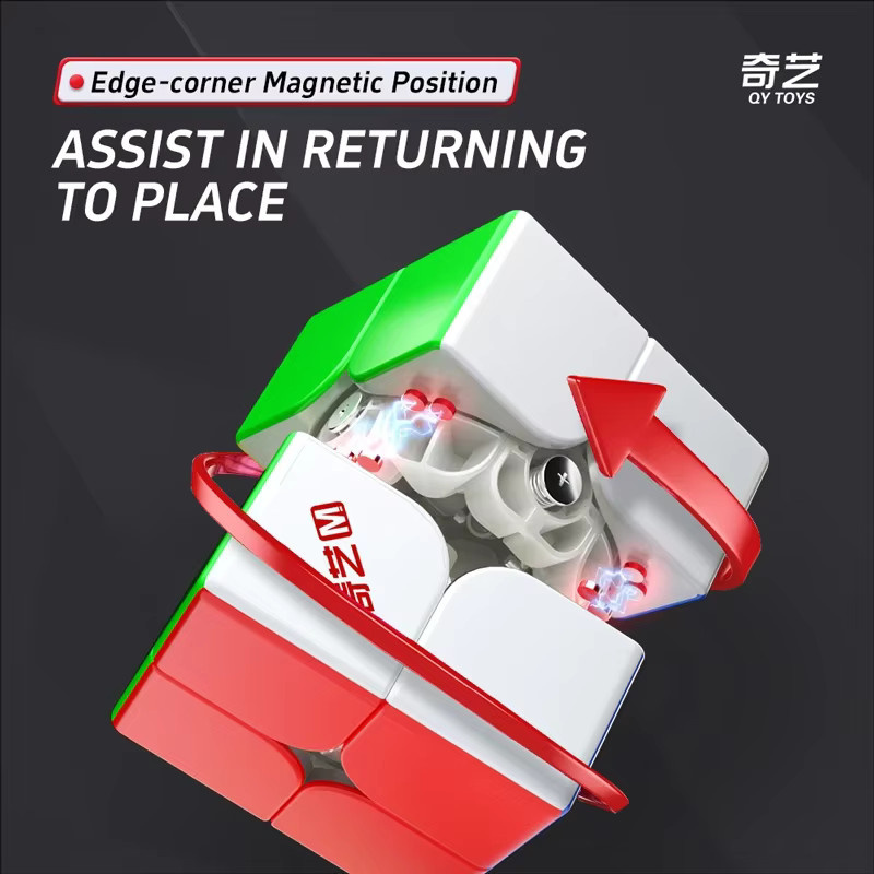 QiYi M Pro 2x2 Ball, Magnetischer Zauberwürfel, Stickerless, 2-teiliges Set - Bild 2