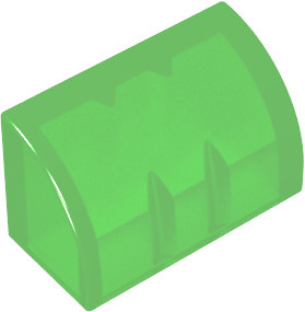 Gobricks 37352 Ziegel gebogen 1 x 2 x 1, 10-teiliges Set, Grün - Bild 1