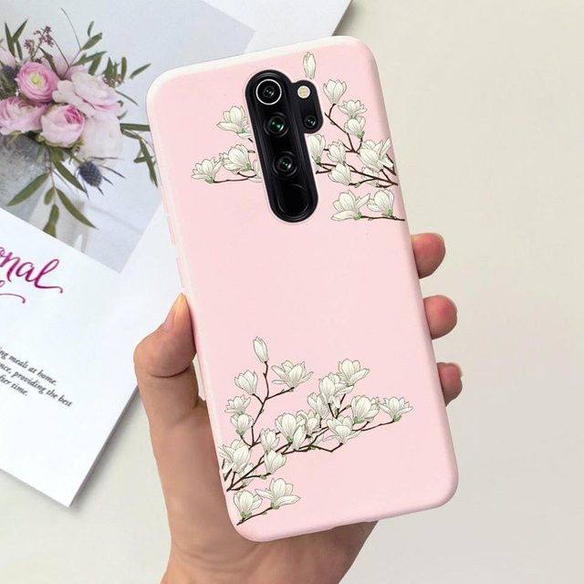 Xiaomi Redmi Note 8 Pro Handyhülle aus weichem Silikon mit niedlichem Cartoon-Mädchen Design in Pink - Bild 1