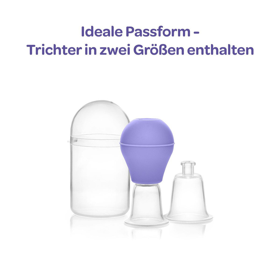Lansinoh Latch Assist Brustwarzenformer aus Silikon mit Aufbewahrungsbox in Lila und Transparent - Bild 3