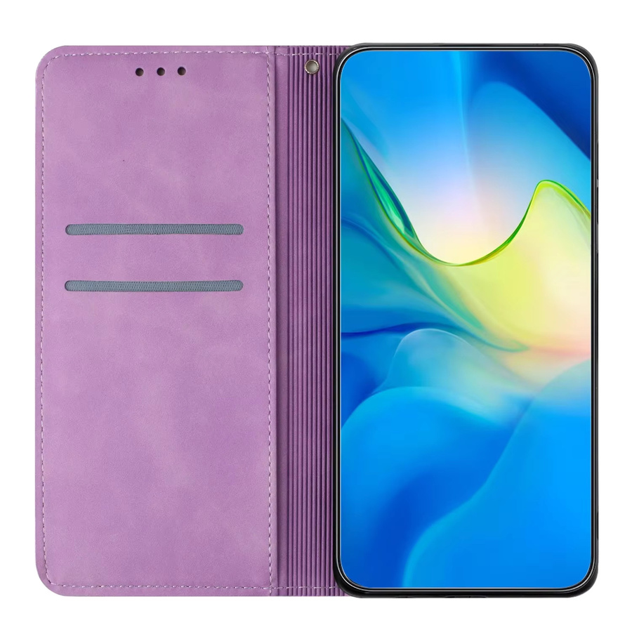 Magnetische Leder Handyhülle Flip Wallet Cover für Xiaomi Redmi Note 13 12 11 Pro 12S 14T sowie Redmi 14C 13C 12C 10C und POCO C65 M6 in Purple - Bild 3