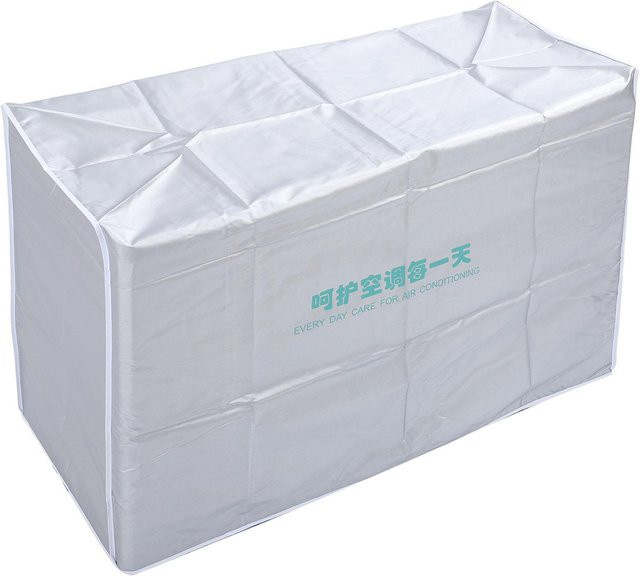 KaiSai Universal Klimaanlagenabdeckung aus Polyester, verdickt, staubdicht und regendicht, Farbe: Weiß, B/T/H: 98 x 40 x 75 cm - Bild 1