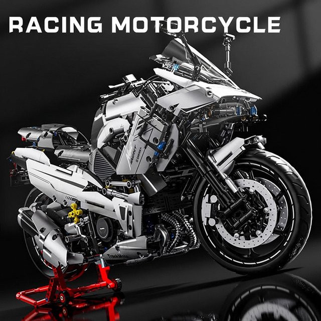 M MENBIS Motorrad-Bausteine Straßenrennfahrzeug, 1:5, 2200 Teile - Bild 1