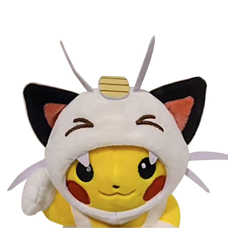 Potdemiel Pikachu Cosplay Meowth Plüschpuppe, 30cm, Pokémon - Bild 2