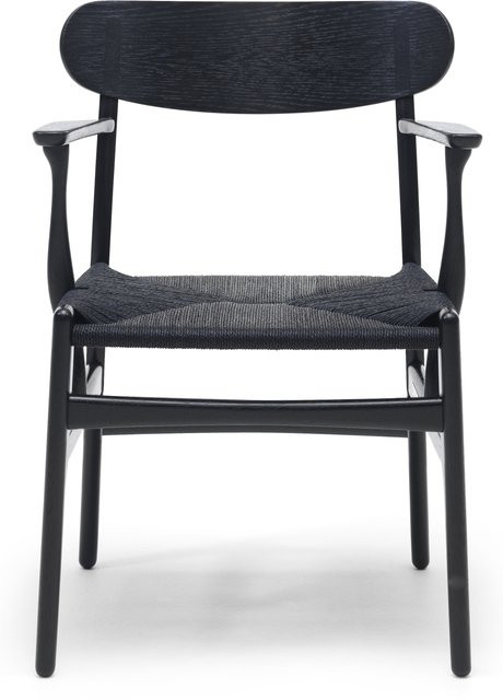 Carl Hansen & Søn CH26 Stuhl in Schwarz Matt mit Stoffbezug - Bild 1