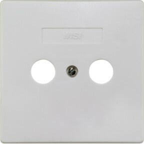 Wisi Abdeckplatte 2-Loch DW42 in Weiß, B/B: 7,5 x 7,5 cm - Bild 1