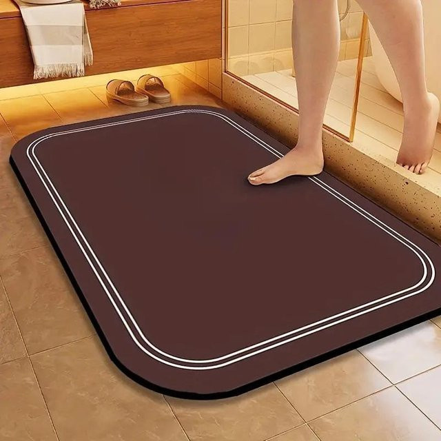 Bodenmatte aus Kieselalgen-Schlamm von Yiran Furniture in Braun, B/B: 60 x 90 cm - Bild 1