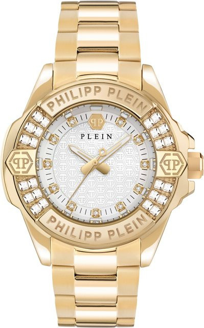 Philipp Plein Damenuhr, Quarz, Edelstahl, 38 mm, Weiß, 5 ATM - Bild 1