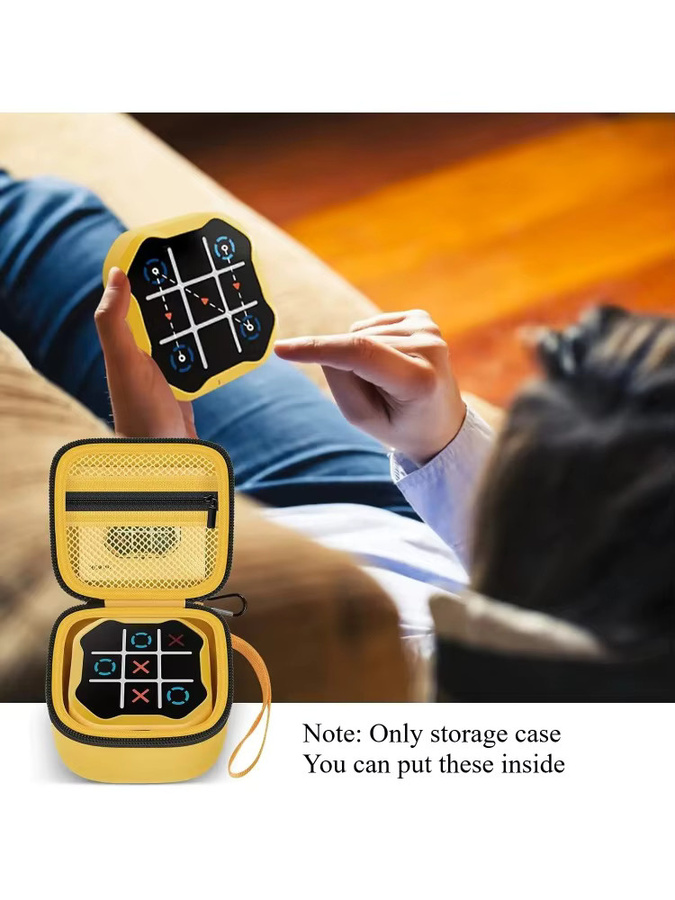 Schutzhülle kompatibel mit GiiKER Tic Tac Toe Bolt 3-in-1 Handheld Puzzle Spielekonsole in Schwarz und Gelb - Bild 6
