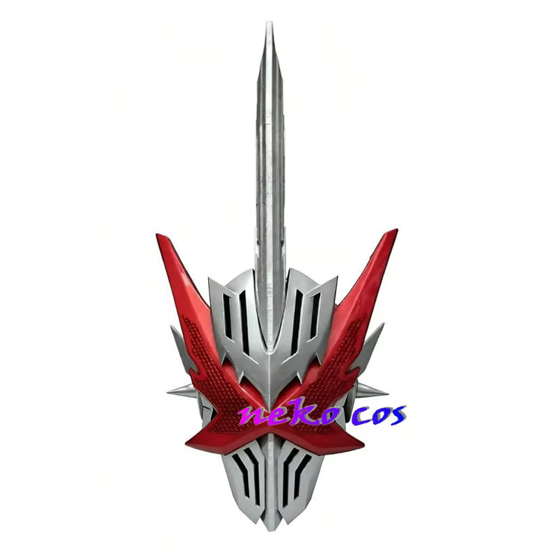 nekocos Rider Sabre Dragonic Knight, Cosplay Kostüm Maske Helm, Rot - Bild 3