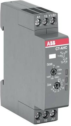 ABB CT-AHC.12 Zeitrelais in Grau für DIN-Schiene mit Zeitbereich 0,05 - 360000s - Bild 1