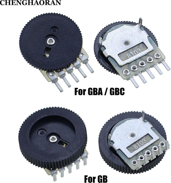 Ersatz-Lautstärkeregler für Nintendo Gameboy Advance GBA und Gameboy Color GBC in Schwarz - Bild 1