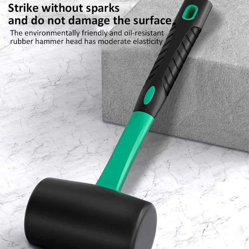 Hi-Spec Doppelter Gummihammer mit weichem Kopf in Schwarz - Bild 4