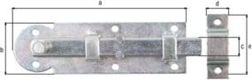 GAH Alberts Fensterriegel aus Stahl, gelb verzinkt, B: 30 mm, H: 100 mm, Ausschub 29 mm - Bild 1