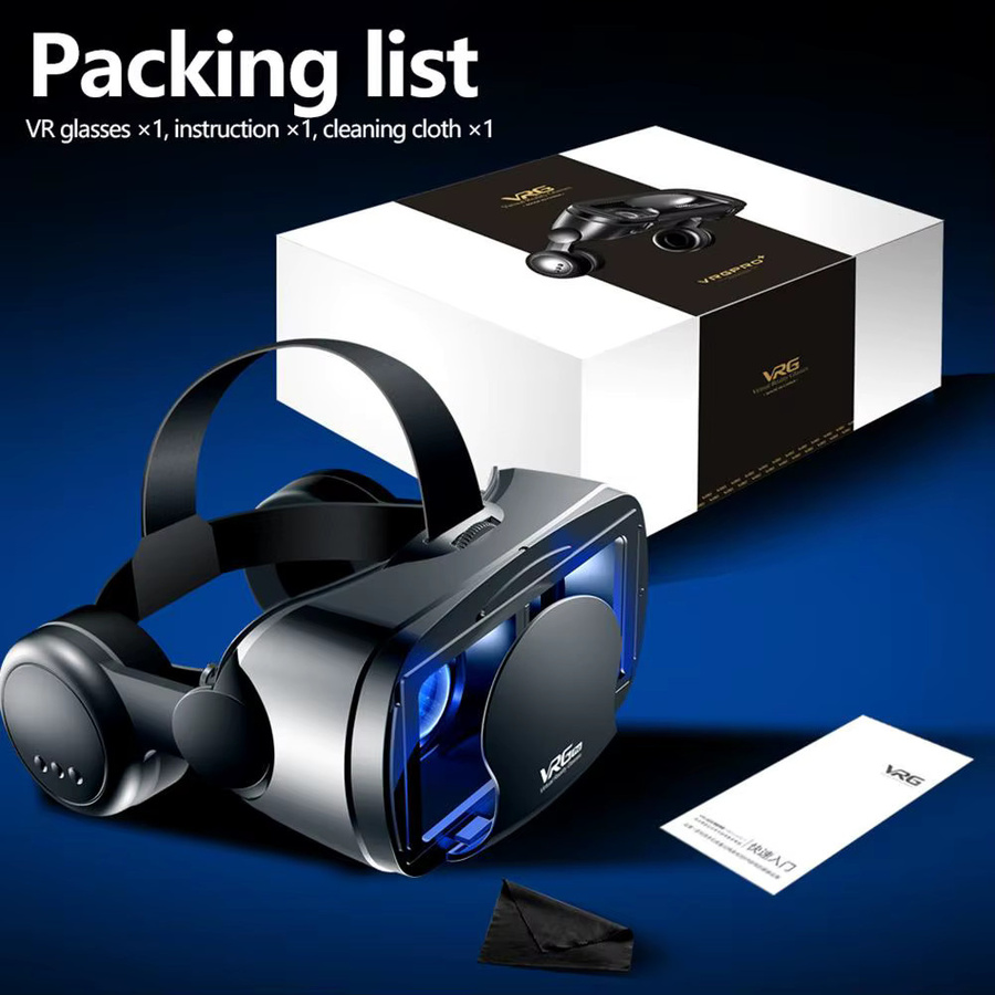 VRG Pro 3D Virtual Reality VR Brille AyeBeau Headset für Smartphones in Schwarz - Bild 6