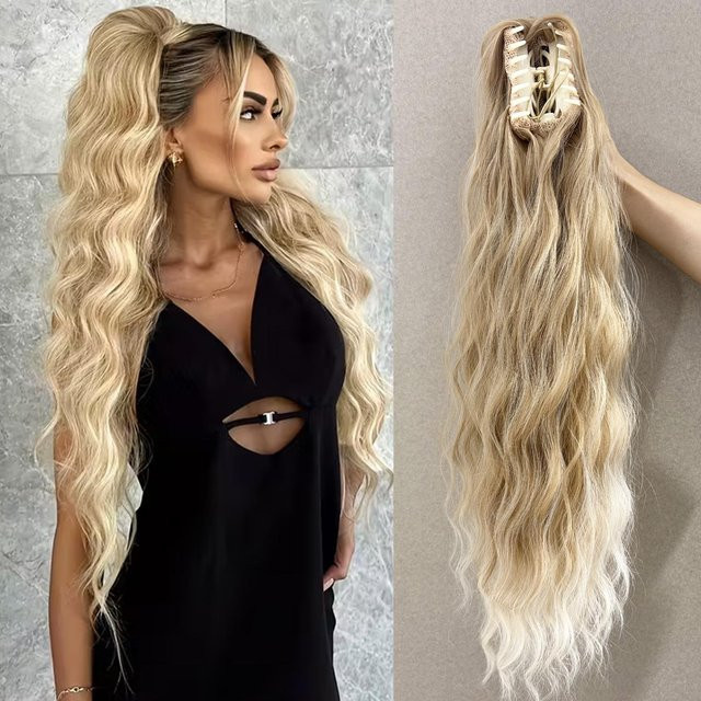 LISI HAARE Haarverlängerung Pferdeschwanz, Schwarz Blond, 26inches, Damen - Bild 1