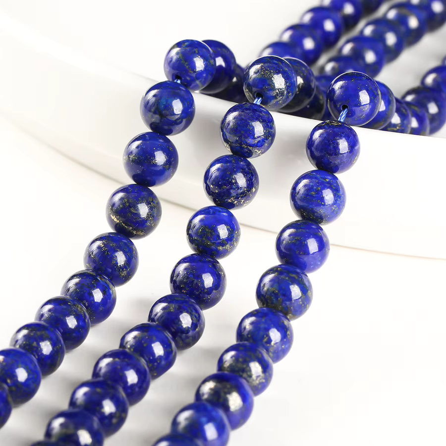 Lapis Lazuli Perlen, rund, 15'' - Bild 2