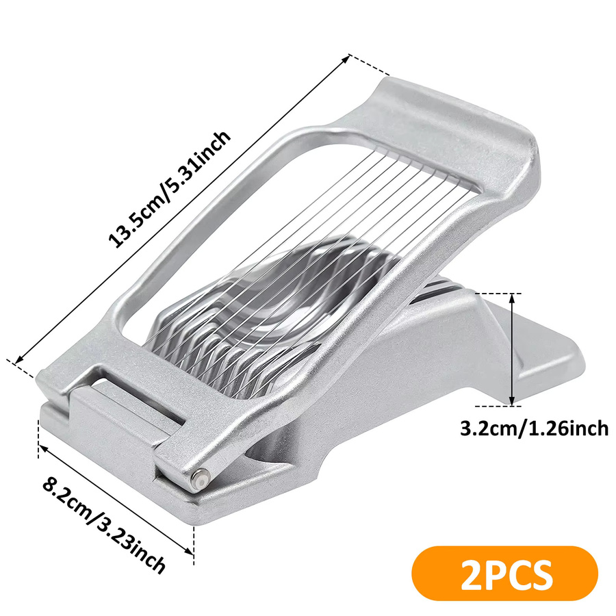 Willstar Eierschneider aus Aluminiumlegierung in Silber für Ei, Schinken und Obst - Bild 2