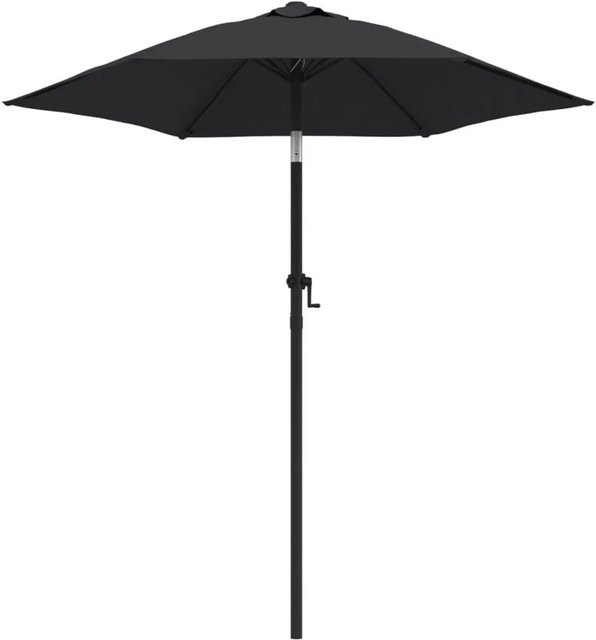 vidaXL Sonnenschirm aus Aluminium und Polyester in Schwarz, B: 200 cm, T: 224 cm - Bild 1